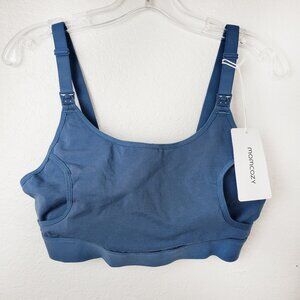 NWT Momcozy Adjustable Nursing Pumping Bra Medium M Blue New Maternity Baby